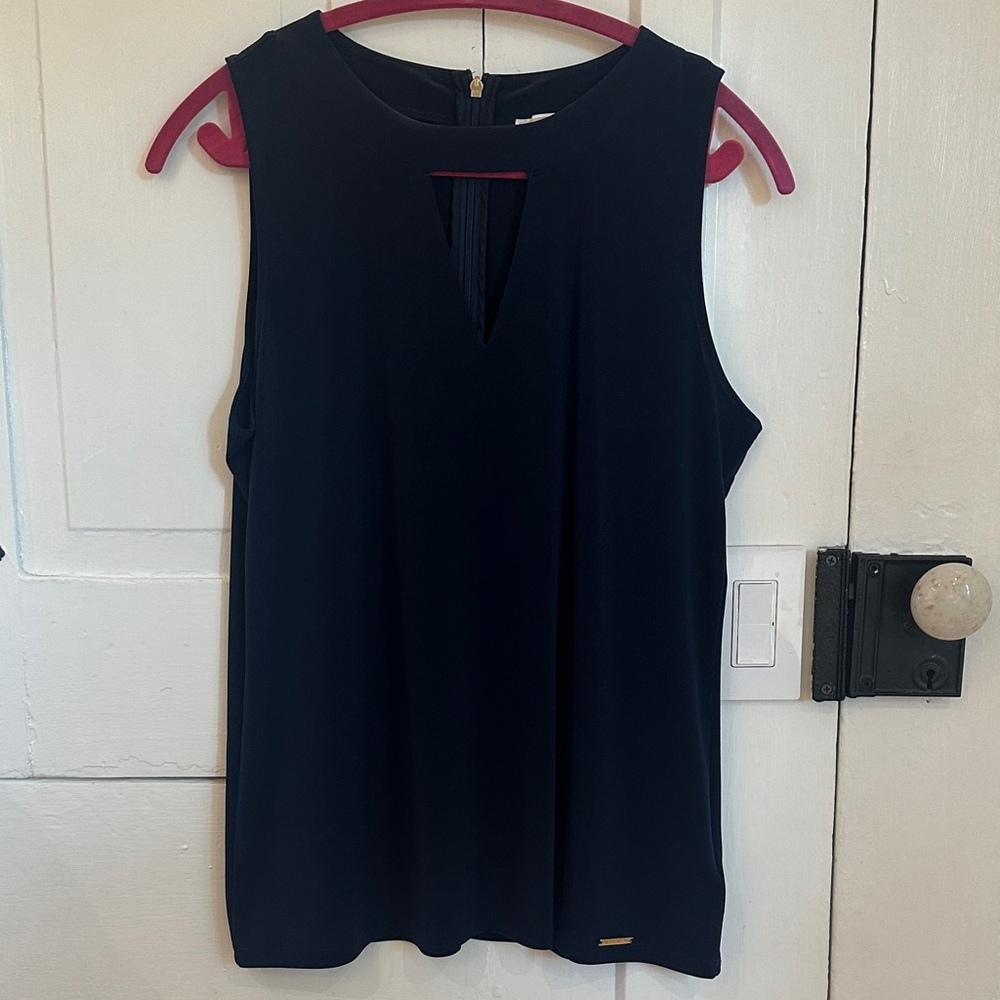 Michael Kors Navy Sleeveless Tank Top
